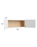 Alpine White Shaker 36x15 Wall Cabinet