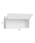 Venetian White Matte 36x15 Lift Up Door Wall Cabinet