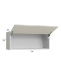 Milan Beige Matte 36x15 Lift-Up Door Wall Cabinet