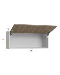 Milan Pecan 36x15 Lift-Up Door Wall Cabinet