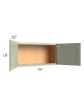 Midtown Pistachio Green Shaker 36x18 Wall Cabinet
