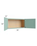 Midtown Mint Green Shaker 36x18 Wall Cabinet