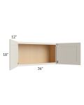Asheville Cloud Shaker 36x18 Wall Cabinet
