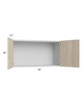 Milan Natural 36x18 Wall Cabinet