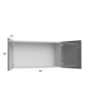 Milan Grey Gloss 36x18 Wall Cabinet