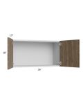Milan Pecan 36x18 Wall Cabinet