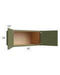 Midtown Hunter Green Shaker 36x18x24 Wall Cabinet