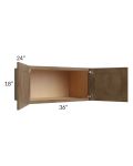 Midtown Mocha Shaker 36x18x24 Wall Cabinet