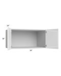 Milan White Gloss 36x18x24 Wall Cabinet