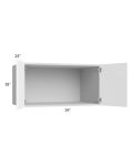 Milan White Matte 36x18x24 Wall Cabinet