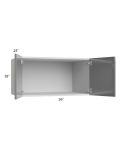 Milan Grey Gloss 36x18x24 Wall Cabinet