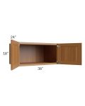 Artisan Walnut Shaker 36x18x24 Wall Cabinet