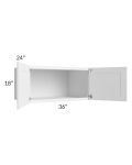 Dakota White 36x18x24 Wall Cabinet