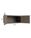 Providence Natural Grey 36x18x24 Wall Cabinet 