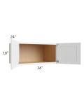 Alpine White Shaker 36x18x24 Wall Cabinet