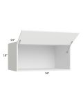 Venetian White Gloss 36x18x24 Lift Up Door Wall Cabinet