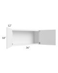 Portland White 36x18 Wall Cabinet 