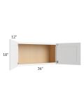 Alpine White Shaker 36x18 Wall Cabinet