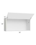 Venetian White Gloss 36x18 Lift Up Door Wall Cabinet