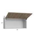 Milan Pecan 36x18 Lift-Up Door Wall Cabinet