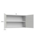 Euro White Grain 36x22-5/8 Wall Cabinet