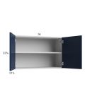 Harbor Navy 36x22-5/8 Wall Cabinet