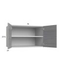 Euro Grey 36x22-5/8x24 Wall Cabinet
