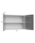 Milan Grey Gloss 36x24 Wall Cabinet