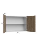 Milan Pecan 36x24 Wall Cabinet