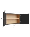 Vienna Black 36x24 Wall Cabinet