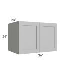 Midtown Painted Grey Shaker 36x24x24 Wall Cabinet