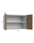 Milan Pecan 36x24x24 Wall Cabinet