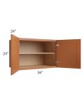 Lexington Cinnamon Glaze 36x24x24 Wall Cabinet