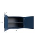Portland Navy Blue 36x24x24 Wall Cabinet