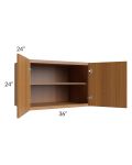 Portland Walnut 36x24x24 Wall Cabinet 