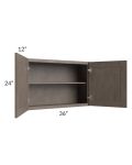 Natural Grey Shaker 36x24 Wall Cabinet