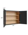 Midtown Black Shaker 36x30 Wall Cabinet