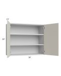 Milan Beige Matte 36x30 Wall Cabinet