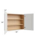 Palisades White 36x30 Wall Cabinet 