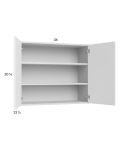 Euro Gloss White 36x30-1/4 Wall Cabinet