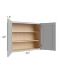 Charlotte Grey 36x30 Wall Cabinet