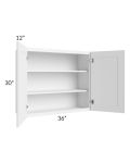 Providence White 36x30 Wall Cabinet