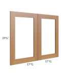 Artisan Walnut Shaker 36x30 Glass Door Only with Glass Included