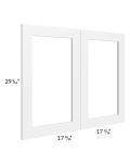 Vista White Shaker 36x30 Glass Door Only with Glass Included