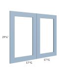 Sky Blue Shaker 36x30 Glass Door Only with Glass Included