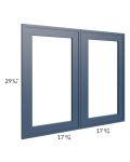 Portland Navy Blue 36x30 Glass Door Only with Glass Included 