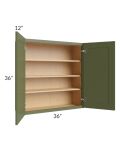 Midtown Hunter Green Shaker 36x36 Wall Cabinet