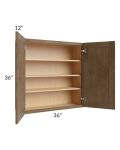 Midtown Mocha Shaker 36x36 Wall Cabinet