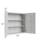 Heather Grey Shaker 36x36 Wall Cabinet