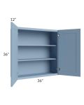 Sky Blue Shaker 36x36 Wall Cabinet
